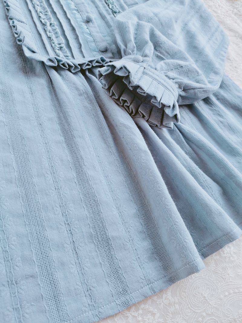 Yilia - J-fashion Ruffle Cotton Lolita - Blouse Innerwear