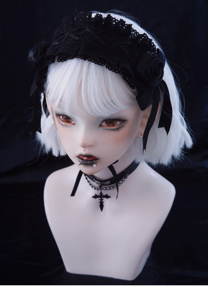 Strange Sugar - Gothic Handmade Black Rose Hairband - Headwear