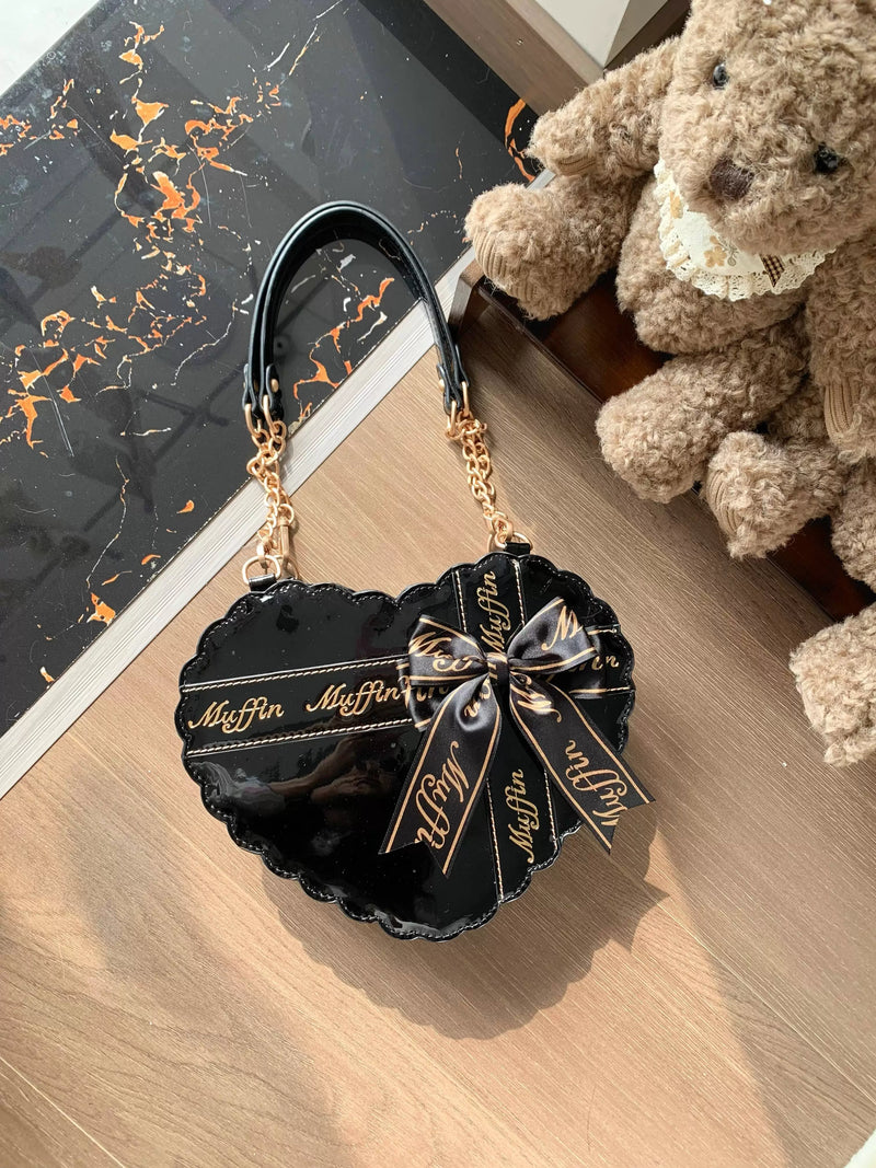 Lolita - Sweet Lolita Heart Bow Bag - Individually Selectable Lolita