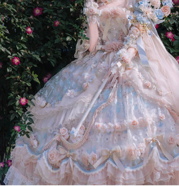 Maoxi Xiaoxiannu Lolita - Rose Banquet - One-piece lolita dress