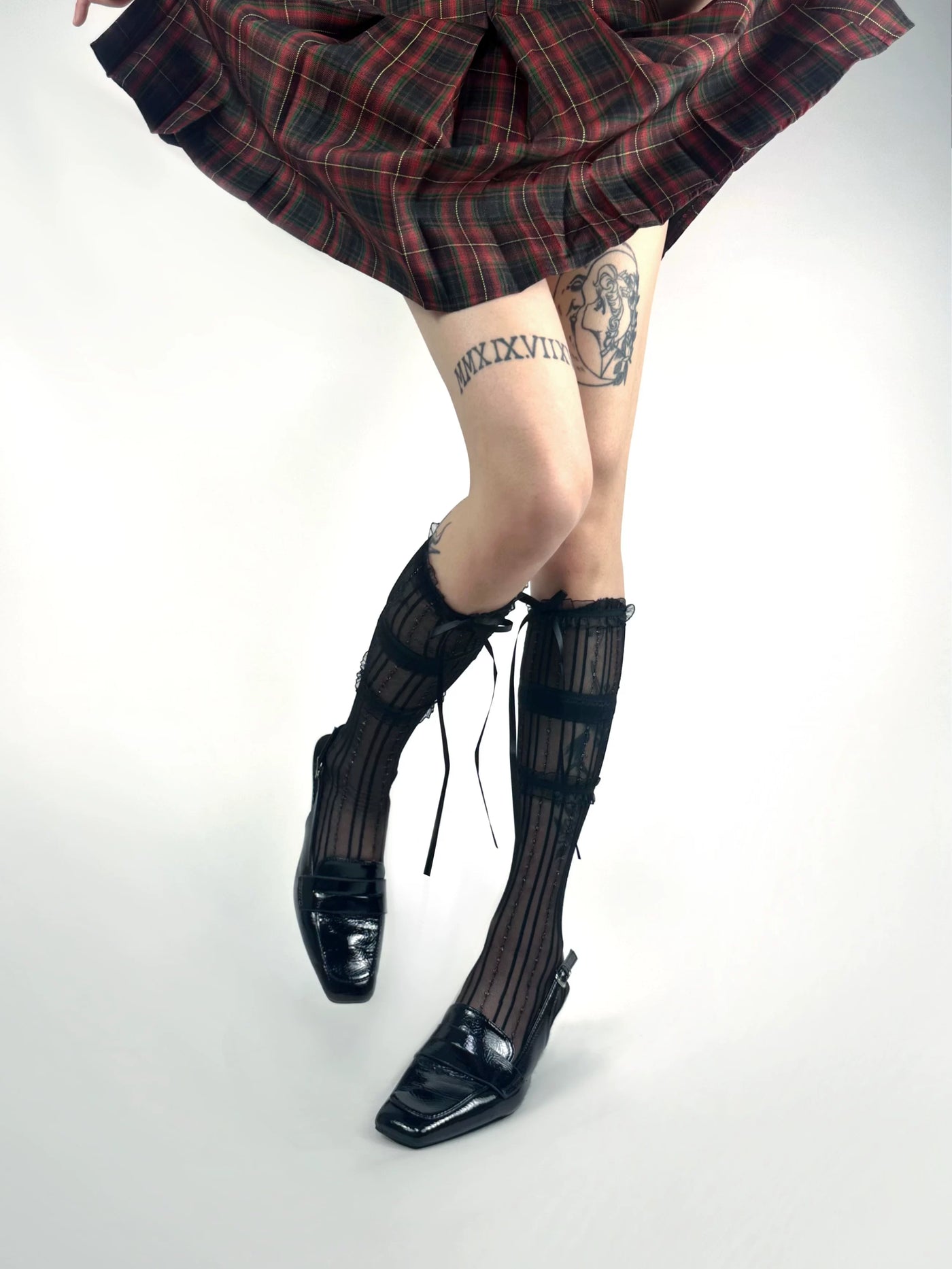 White Socks - Three-Layer Lace - Socks with layered lace trim
