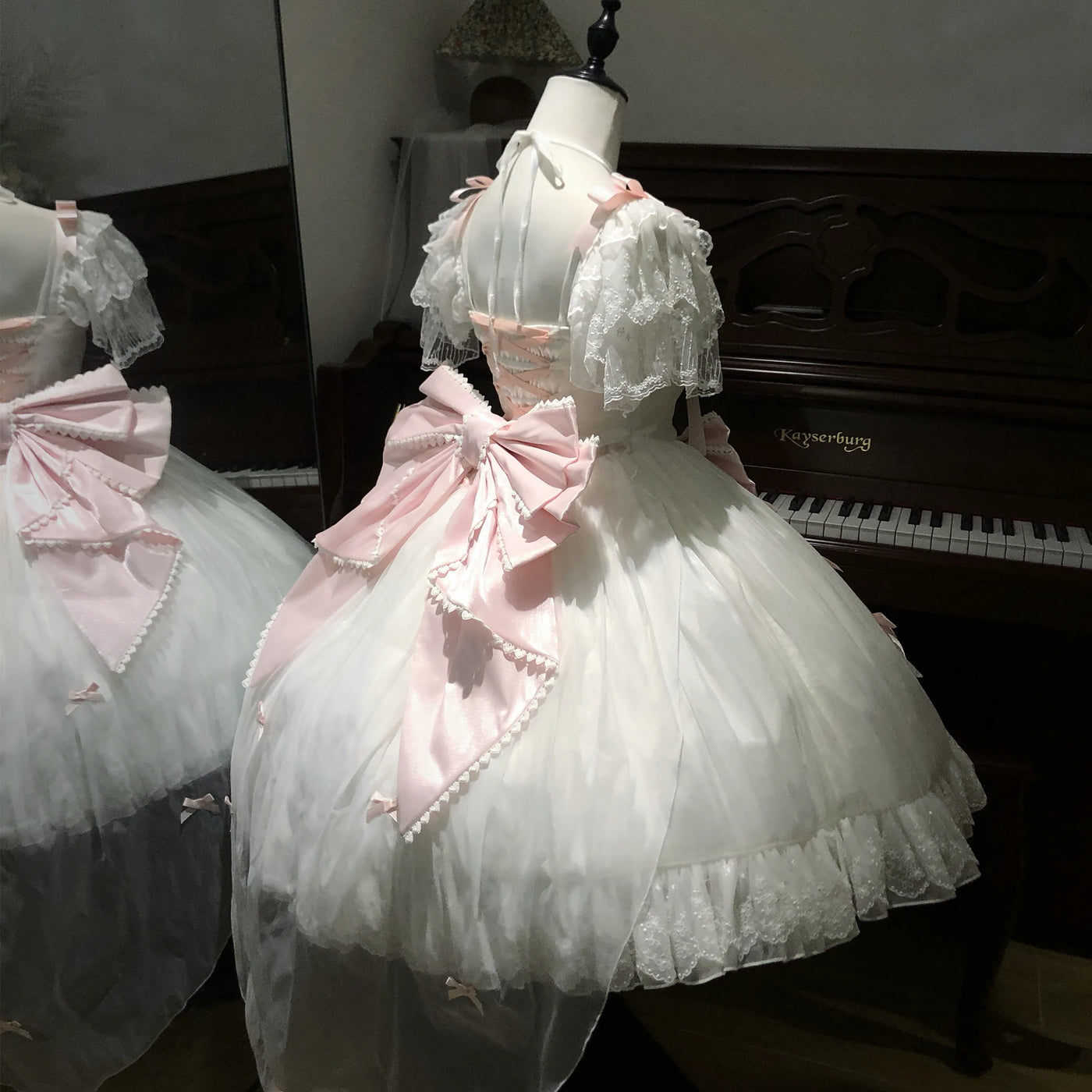 Moonlit Lily of the Valley - Snow Love Bridal JSK Dress Set - detail view 5