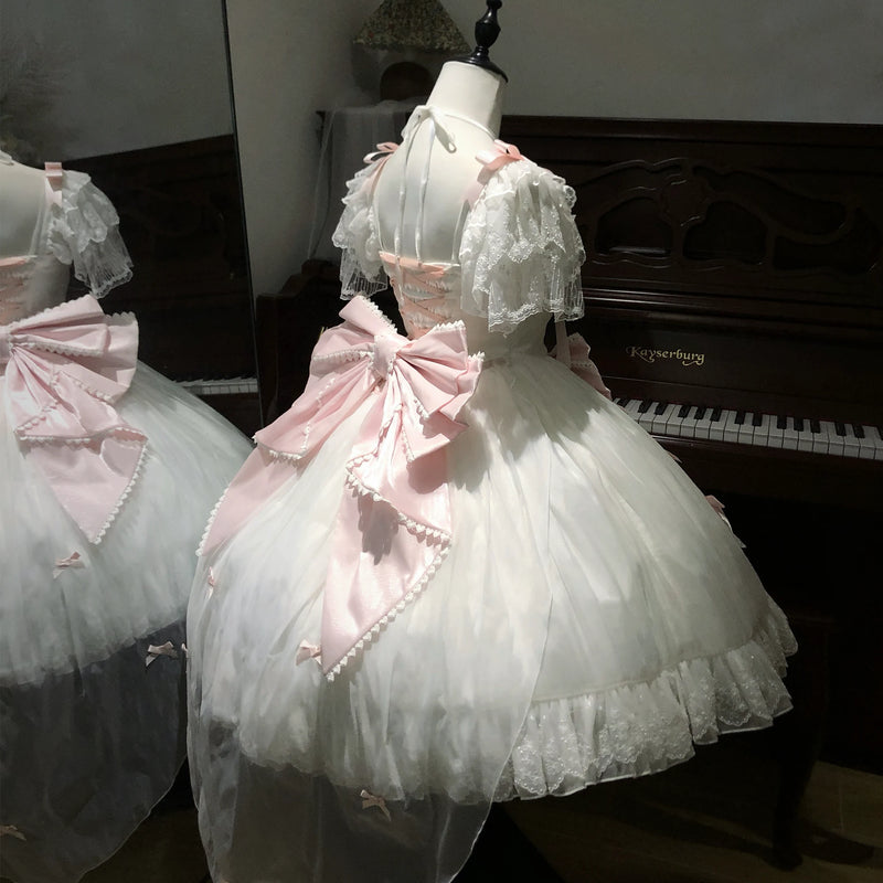 Moonlit Lily of the Valley - Snow Love Bridal JSK Dress Set - detail view 5