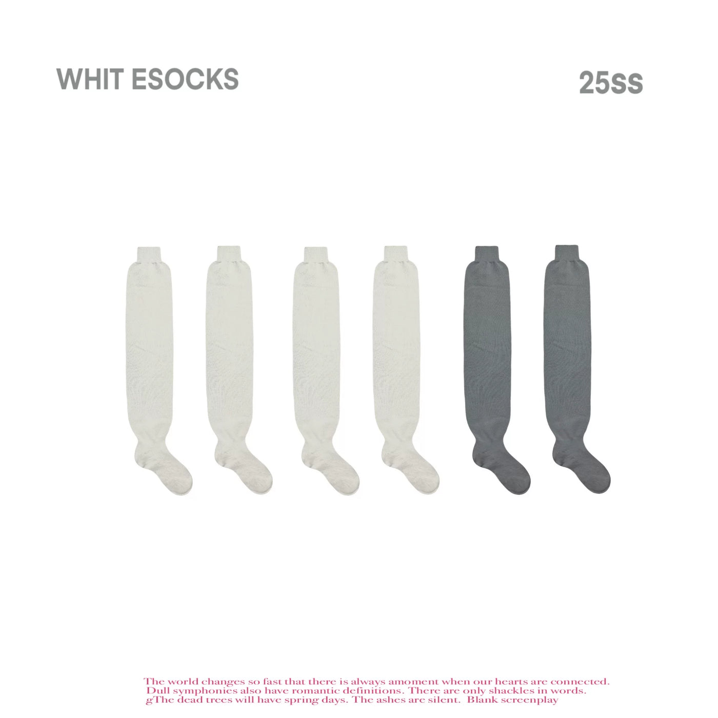 White Socks - Ribbed Slouch - Ribbed knit leg warmers with a slouch silhouette