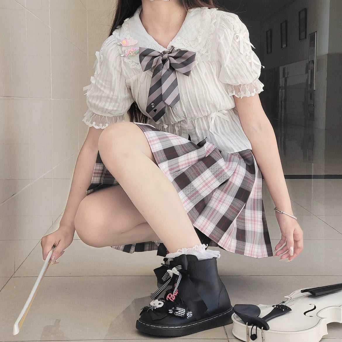 DMFS Lolita - Sweet Lolita Shirt Doll Collar - Blouse High-waisted Innerwear