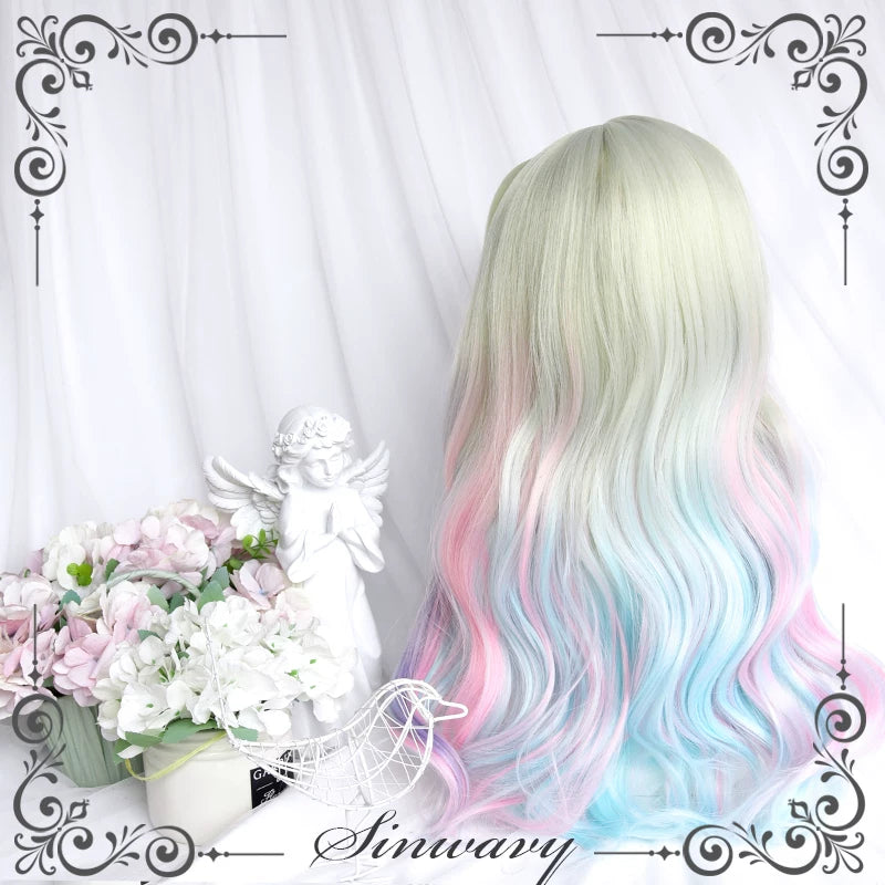 Sinwavy aurora rainbow curly wig - view 3