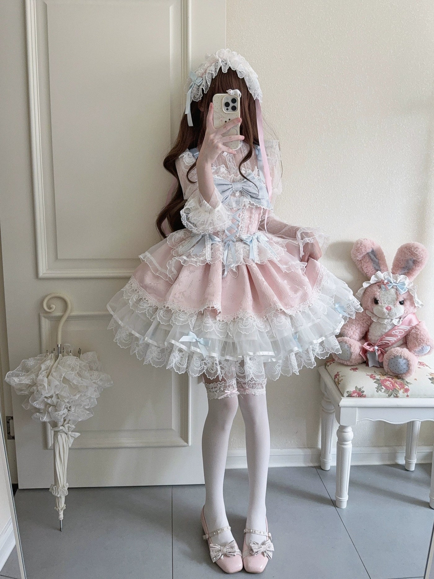 Sugar Girl- Fleeting Isle - Sweet Lolita Ballet Style Jumper Dress (L M S) 43597:781027