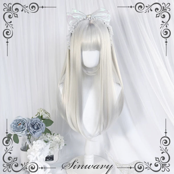 Sinwavy pearl silver-white long straight wig - view 1