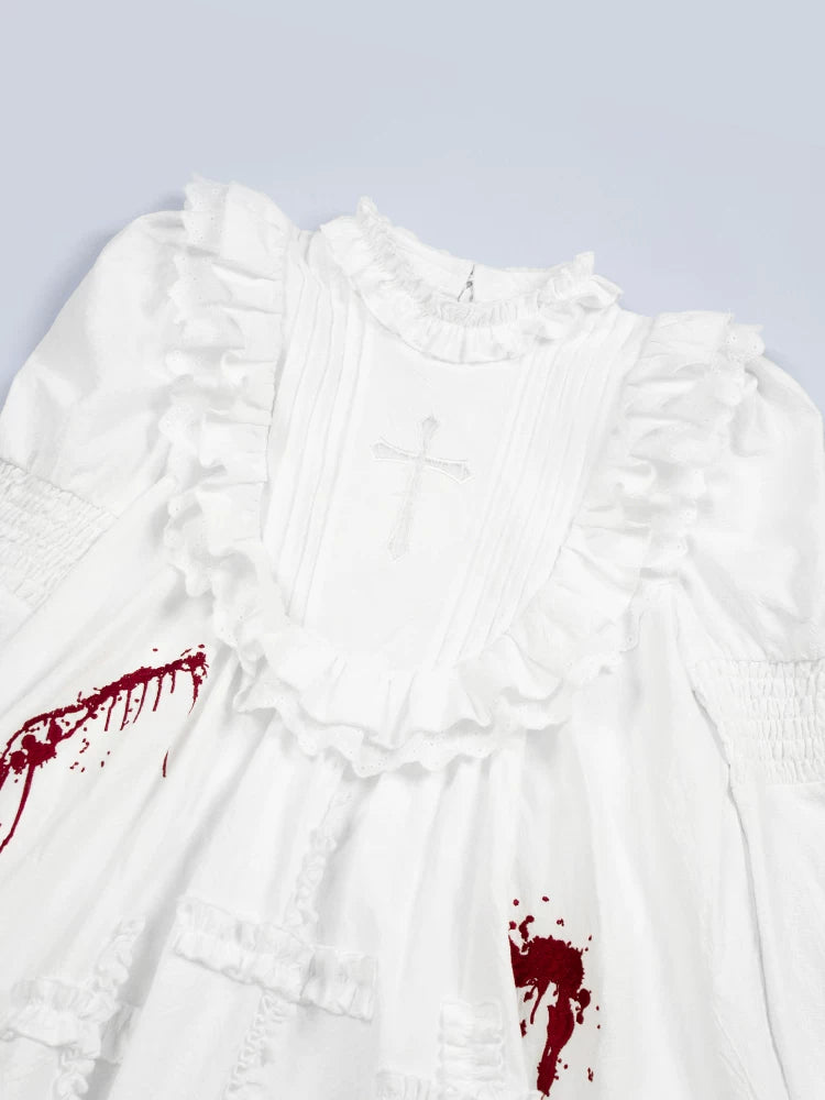 With PUJI - Cruciform - Gothic Lolita OP Dress detail view 4