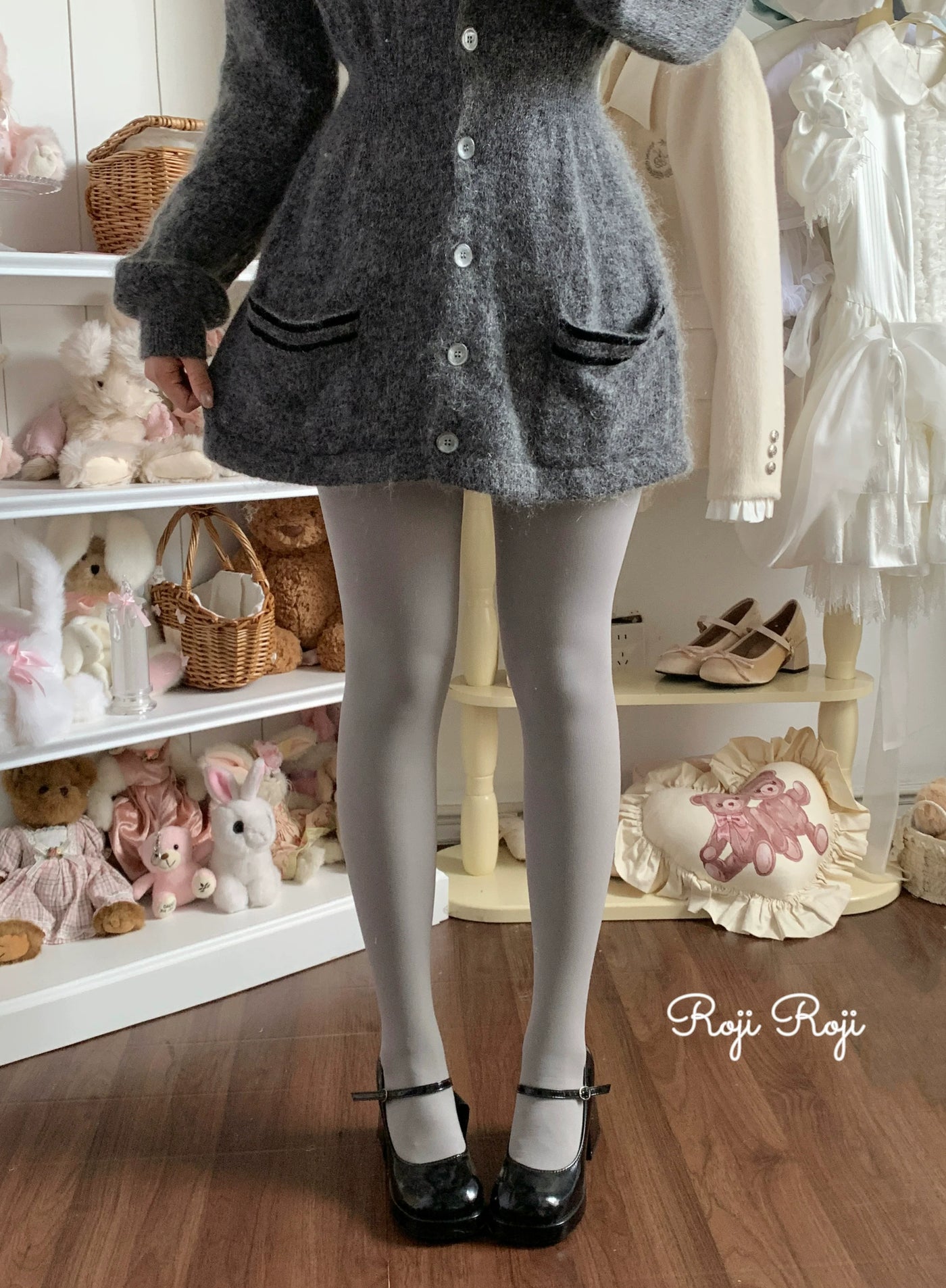 Roji Roji - Solid Lolita Winter Pantyhose - Thickened Velvet Socks