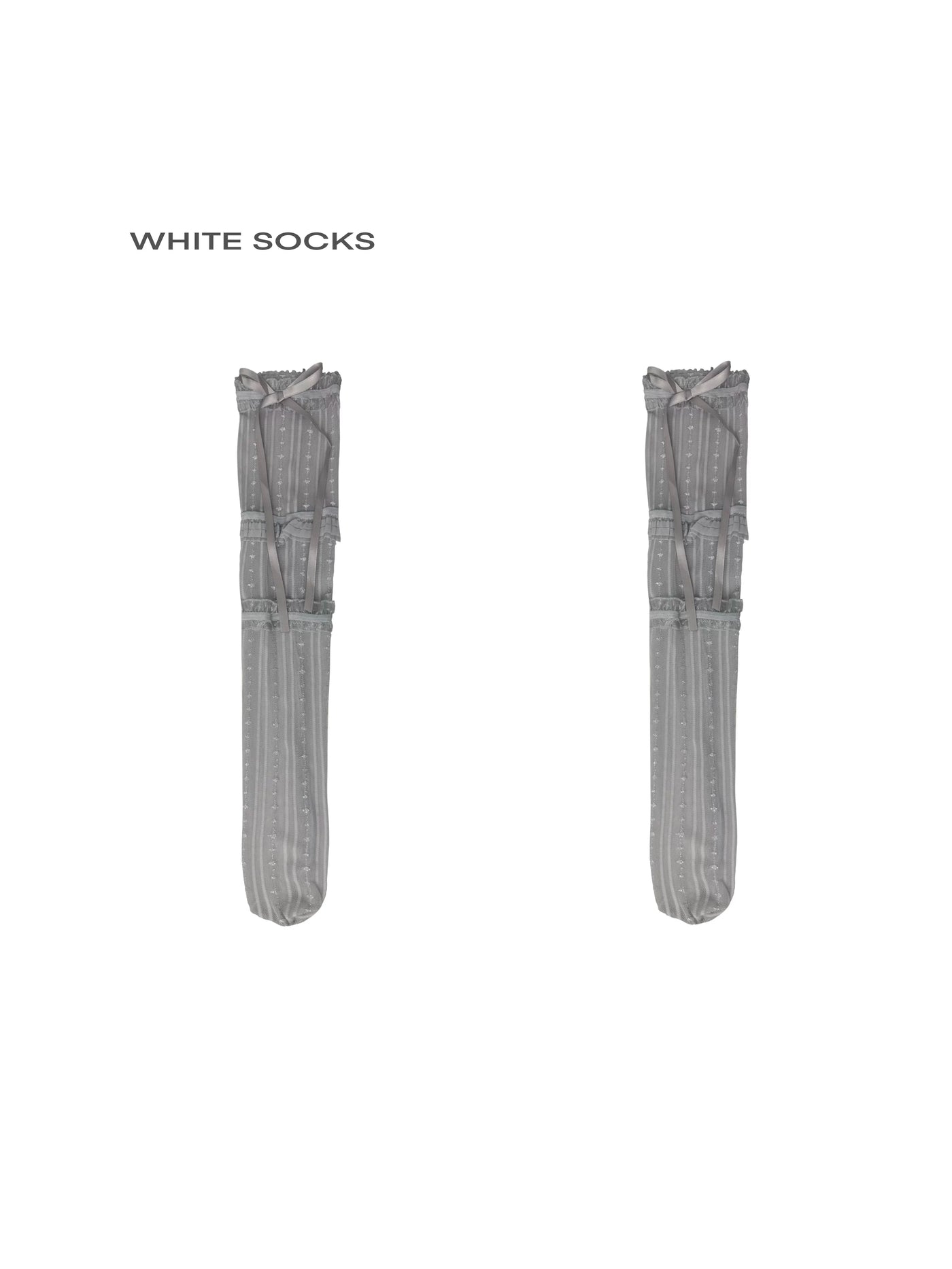 White Socks - Three-Layer Lace - Socks with layered lace trim