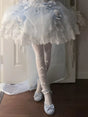 (Cross)White Socks White Bow / One Size