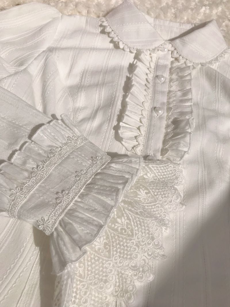 Yilia - Sweet Lolita Long Sleeve Blouse - Innerwear