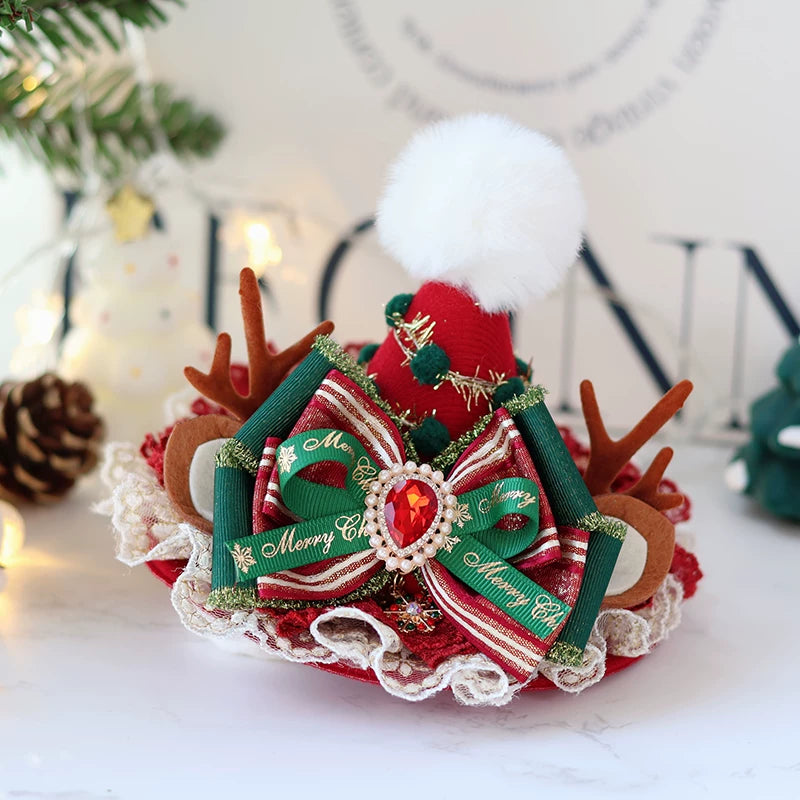 Christmas Light-Up Lolita Headwear & Accessory Options — Christmas Light-Up Mini Hat A