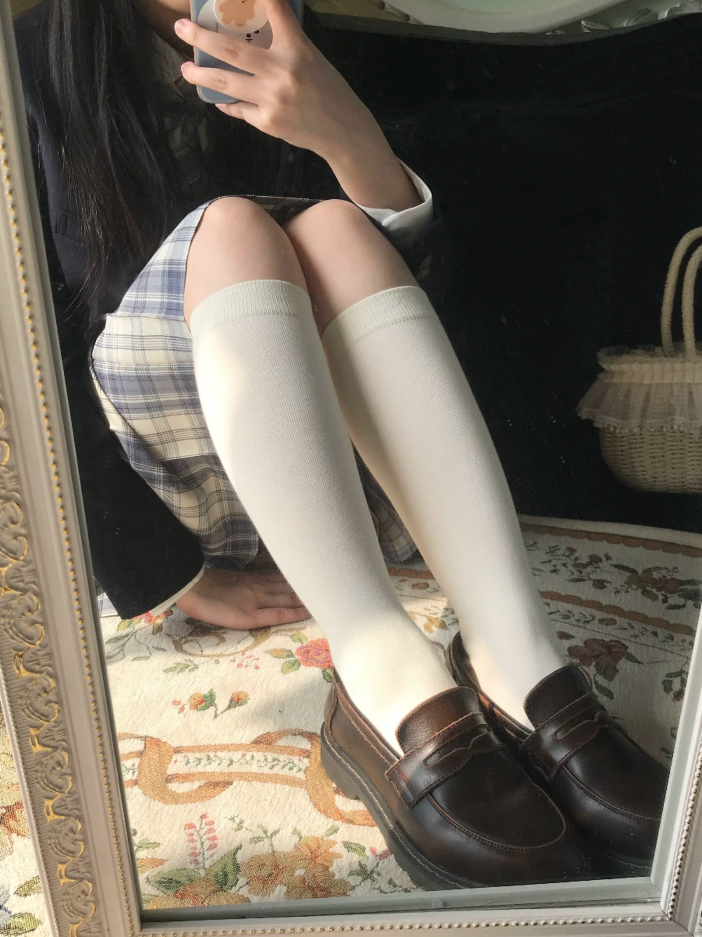 Chubby Bear Tales - Custard Bun - Two-Pair Ribbed Tube Socks in Multiple Lengths
