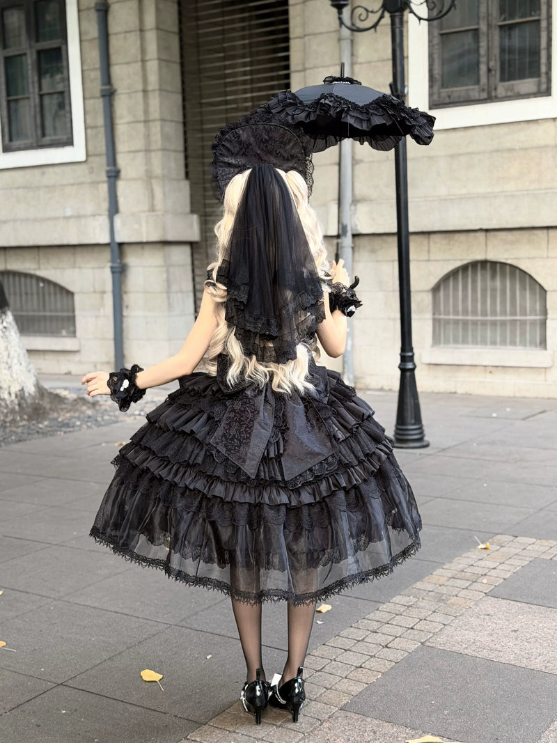 Miaolin Original - Rose Oath - Sweet lolita JSK dress with lace