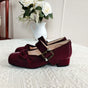 Wine Red – Matching Strap – 3 cm Heel / 36