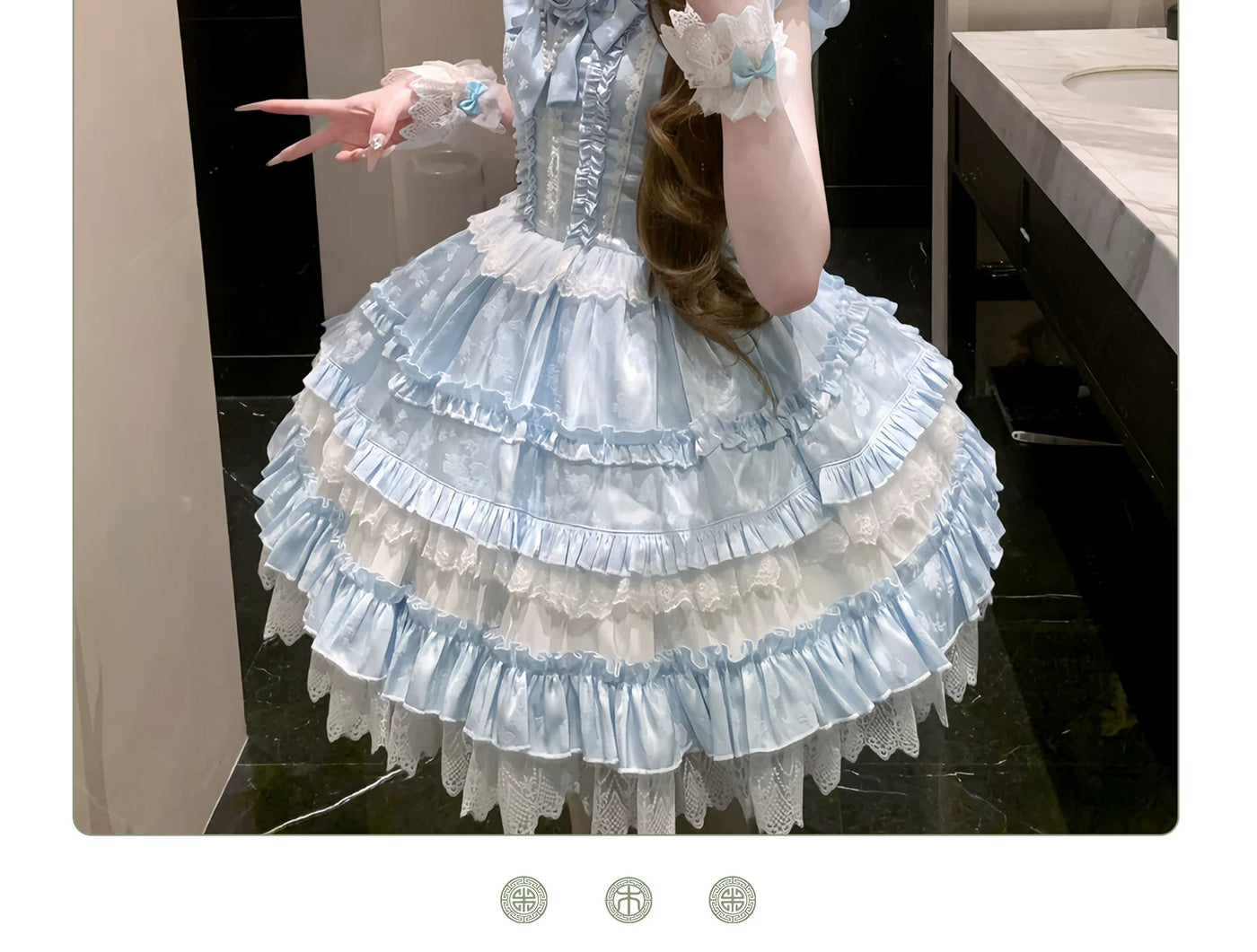 Shengqing - Ice Blue Overture - Summer Sweet Lolita jumper dress