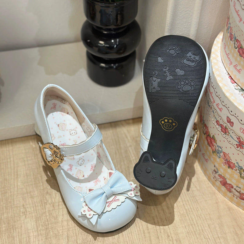 Kitten Toast – Cat Paw Party 3.0 – Bow Mary Jane Shoes in Blue - 4.5 cm Heel — product photo 7