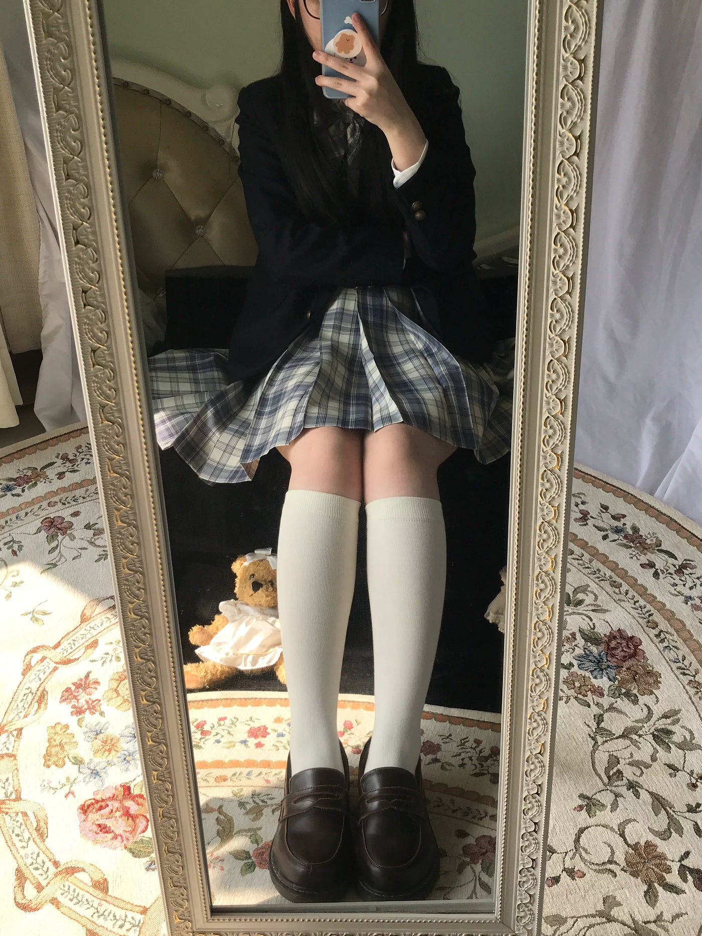 Chubby Bear Tales - Custard Bun - Two-Pair Ribbed Tube Socks in Multiple Lengths