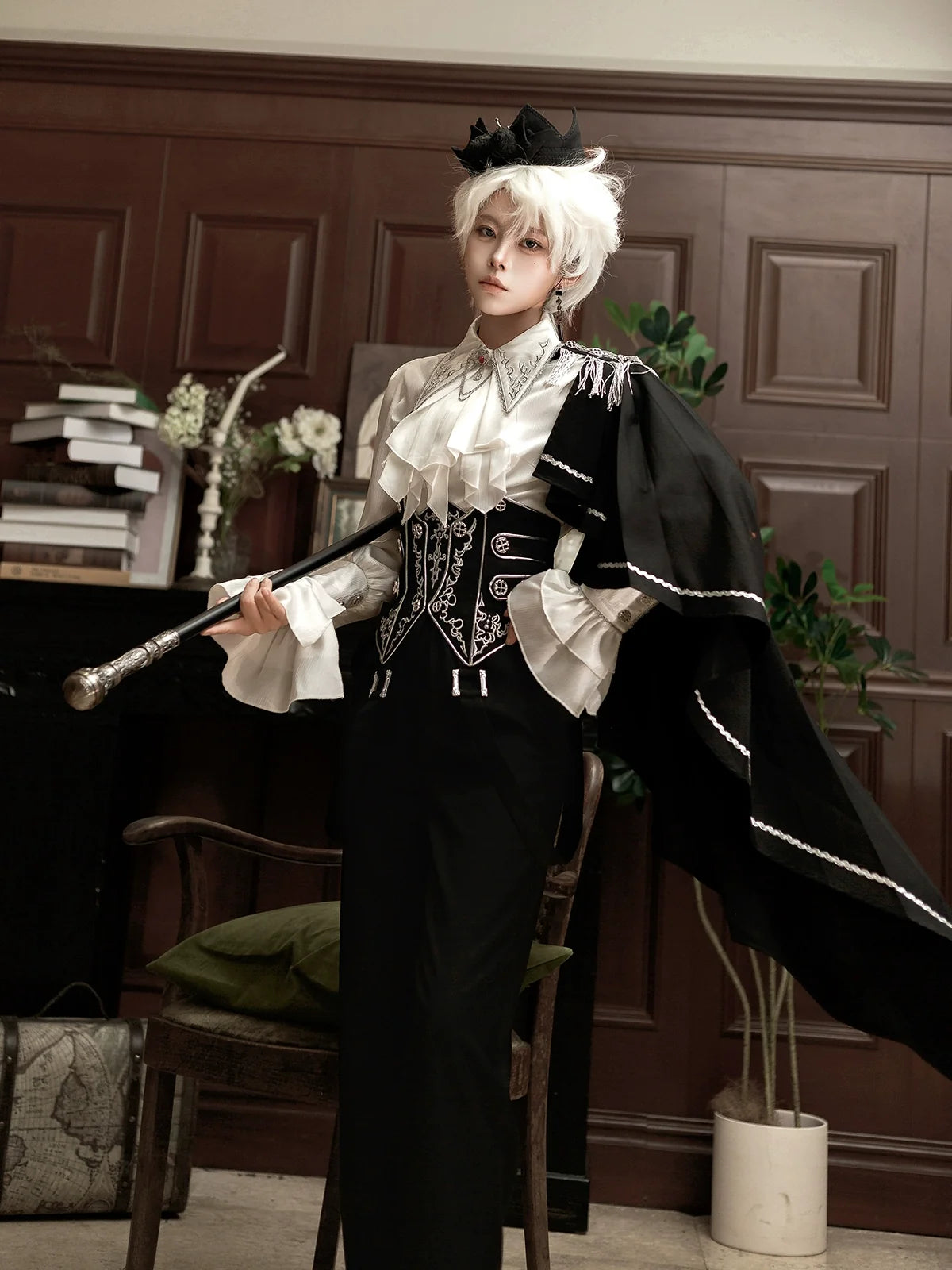 Your Princess - Ouji Lolita Pants Set - Detachable Jabot & Shawl Innerwear