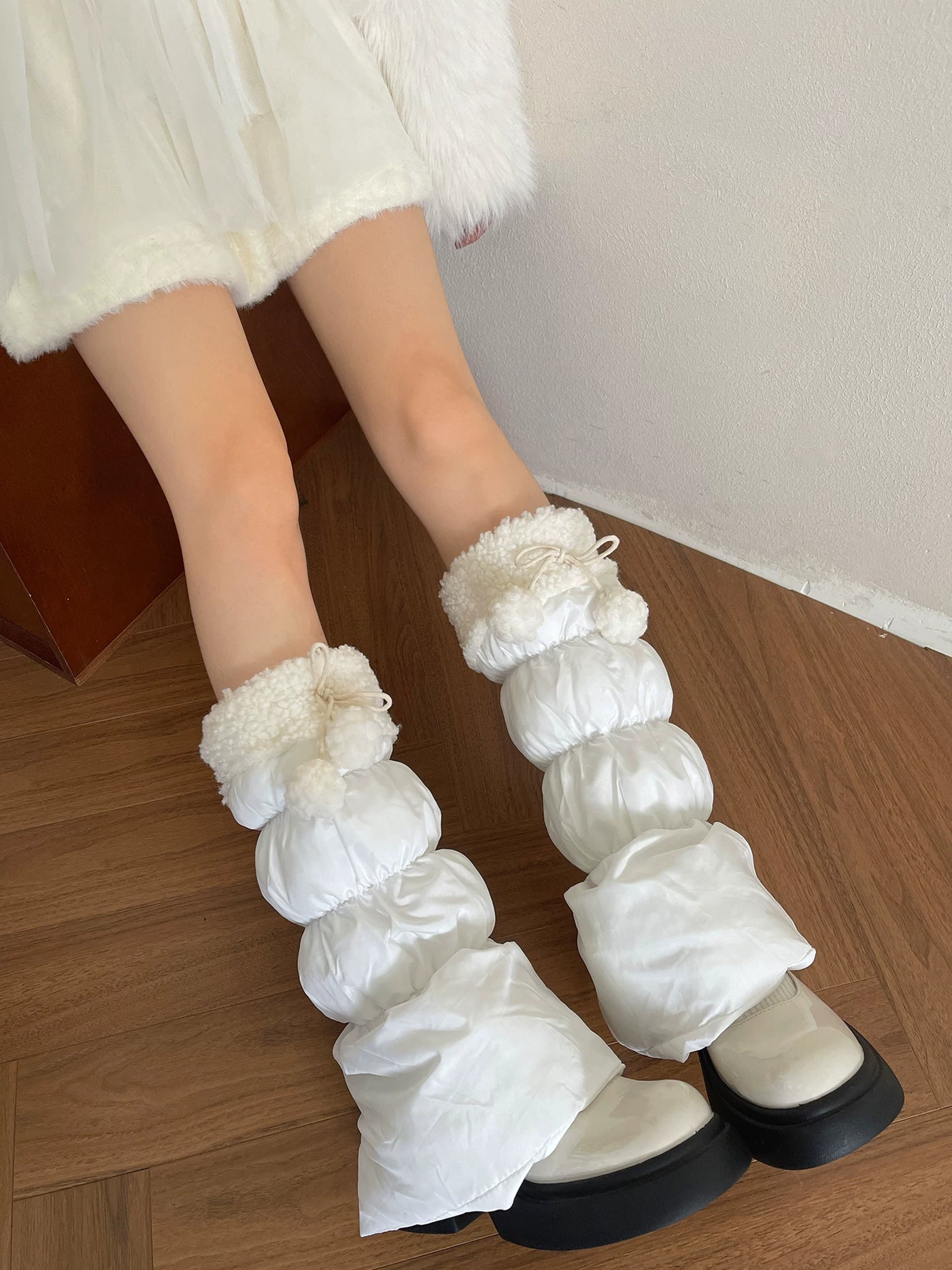 Sock Noble - Plush Pom-Pom - Lamb-Fleece Pom-Pom Sock Covers