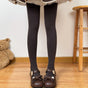 Dark coffee / Thin-fleece pantyhose recommended for 10~20 degrees
