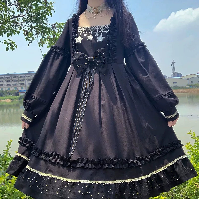 Yueele - Autumn Ruffle - Plus-Size Sweet Lolita OP Dress - detail view 3