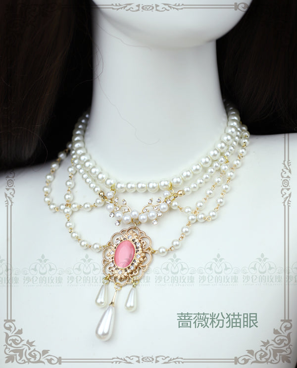 Rose of Sharon - Theresa - Vintage Wedding Lolita Necklace