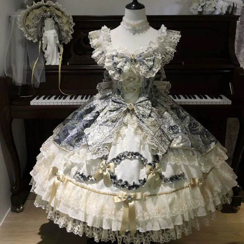 Confession Sweetheart - Gilded Waltz - Sweet Lolita jumper skirt