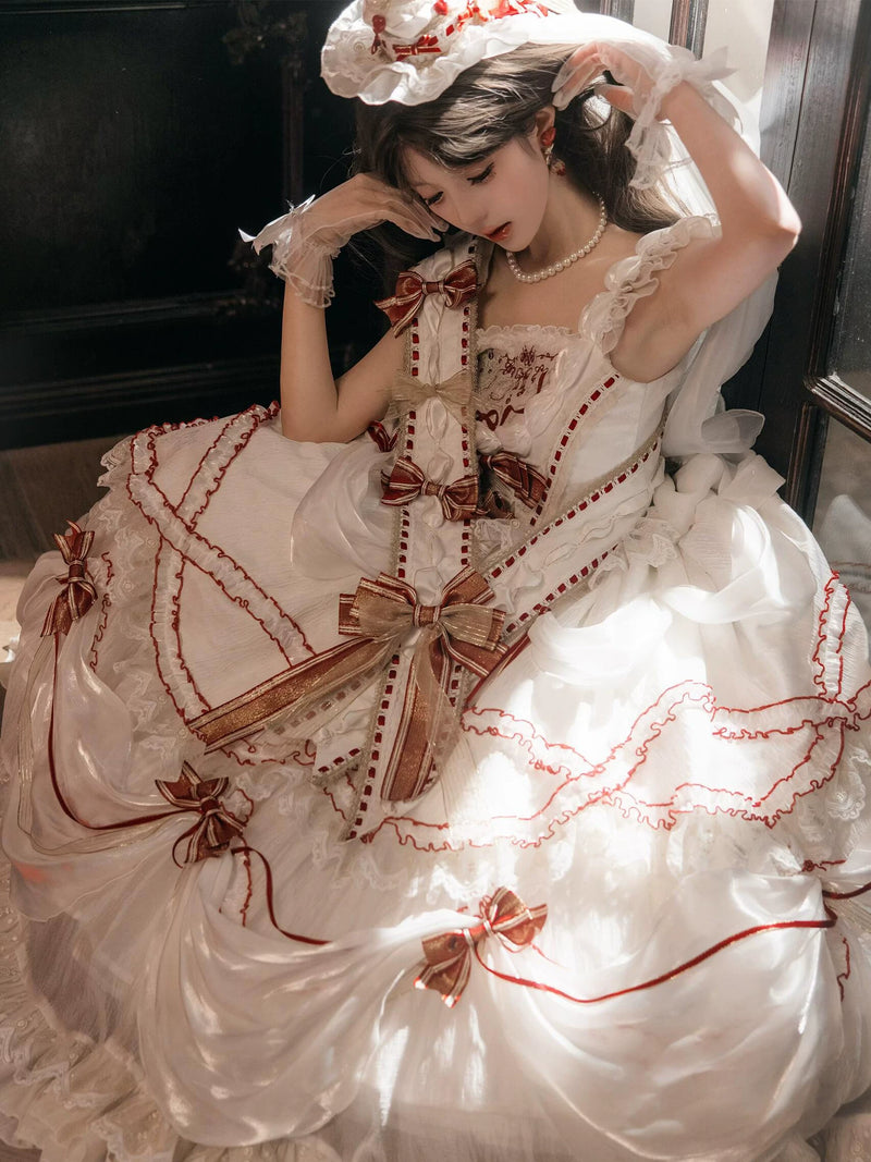 Dream Island - Little Cake - Sleeveless sweet bridal lolita jumper
