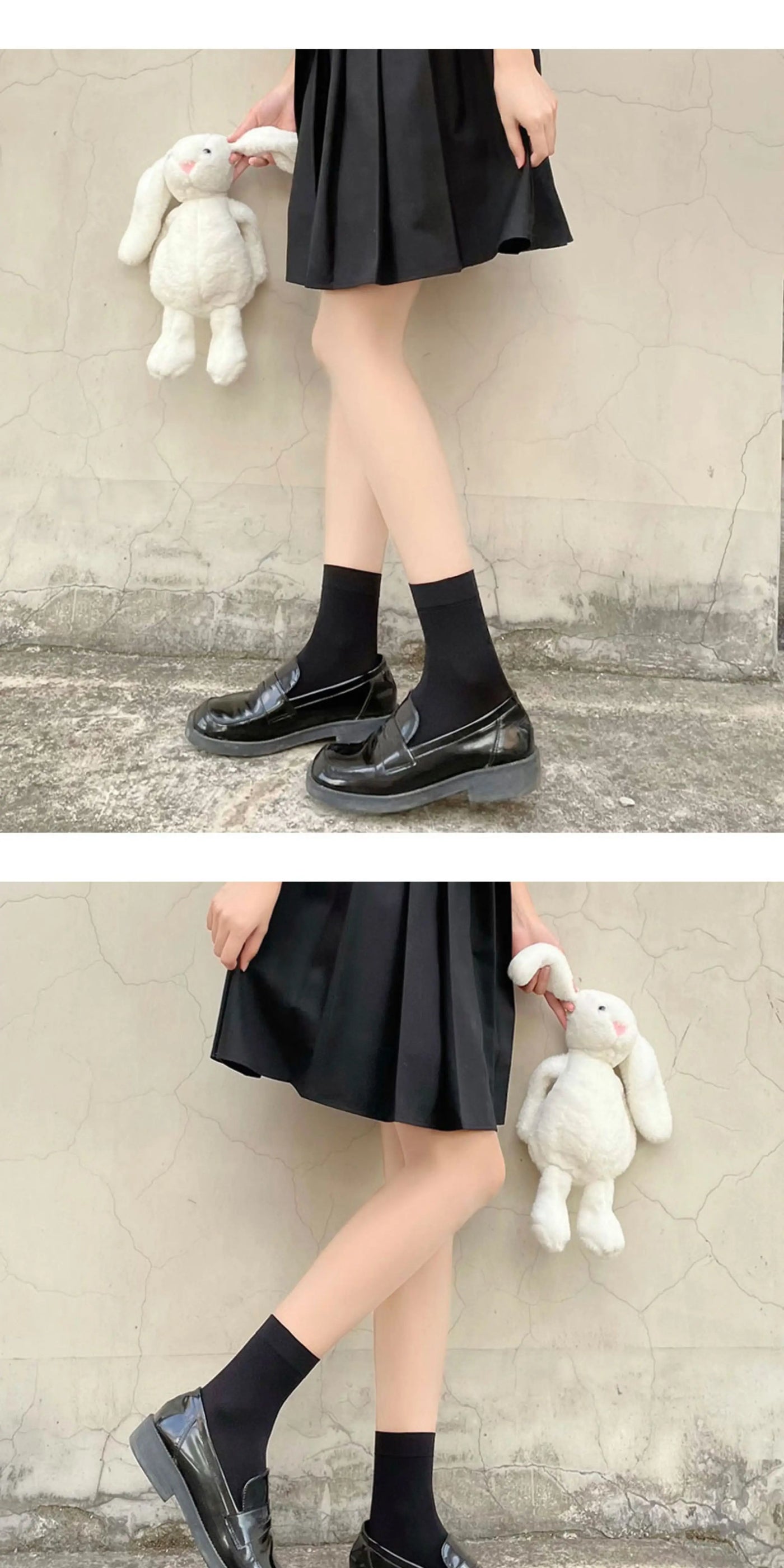 Floral Milk Cat - Cool Velvet - Two-Pair Mid-Calf Socks with Velvet Finish