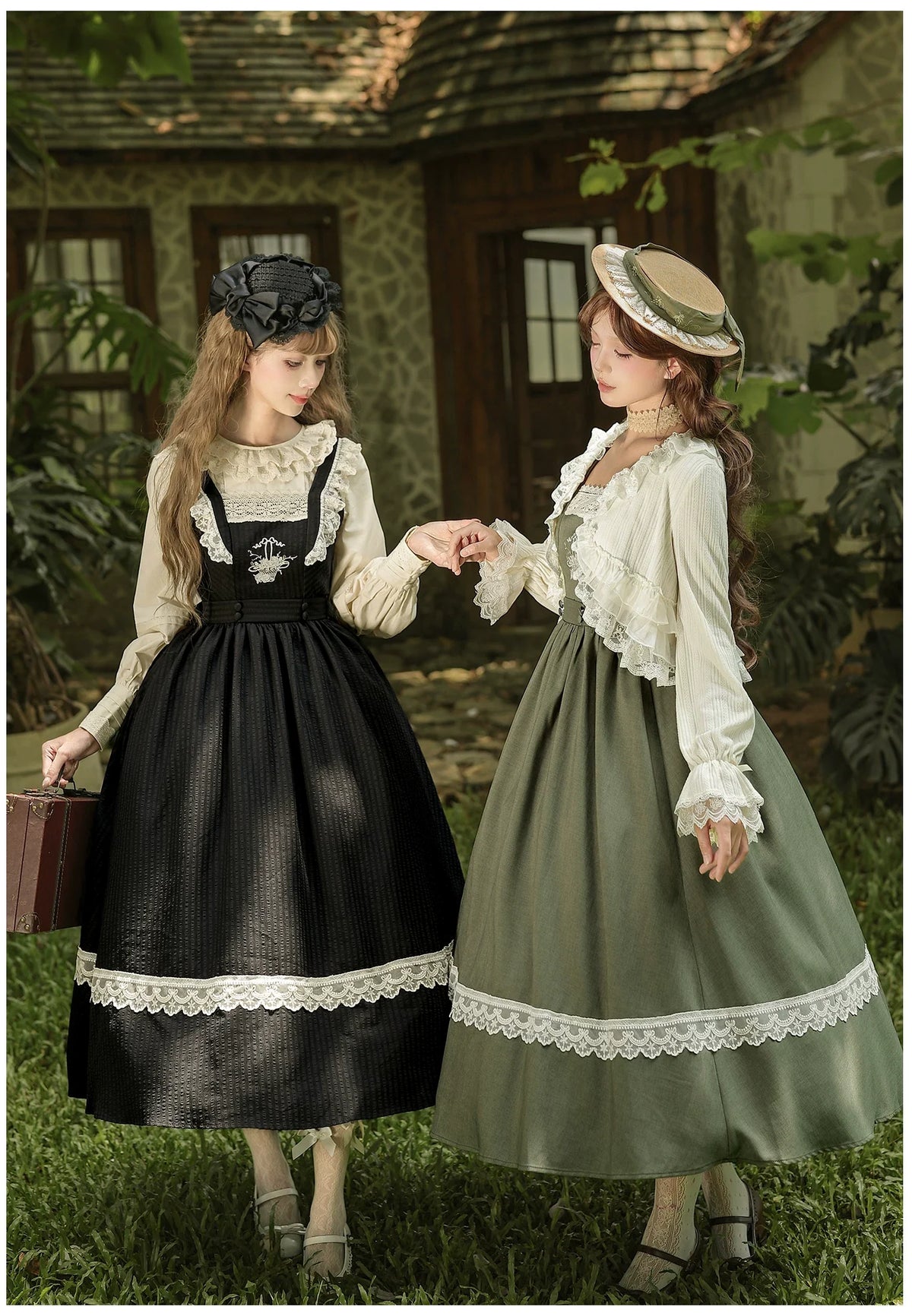 WithPUJI - Oak in the Wind - Classic Lolita JSK Dress with Rose Basket Embroidery - product detail 11