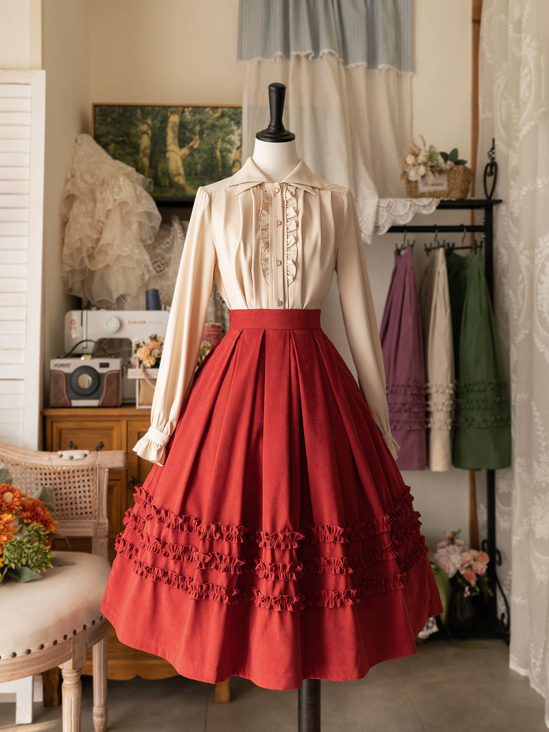 Forest Wardrobe - Forest Basket 4.0 - Classic Lolita Ruffled Skirt - 3
