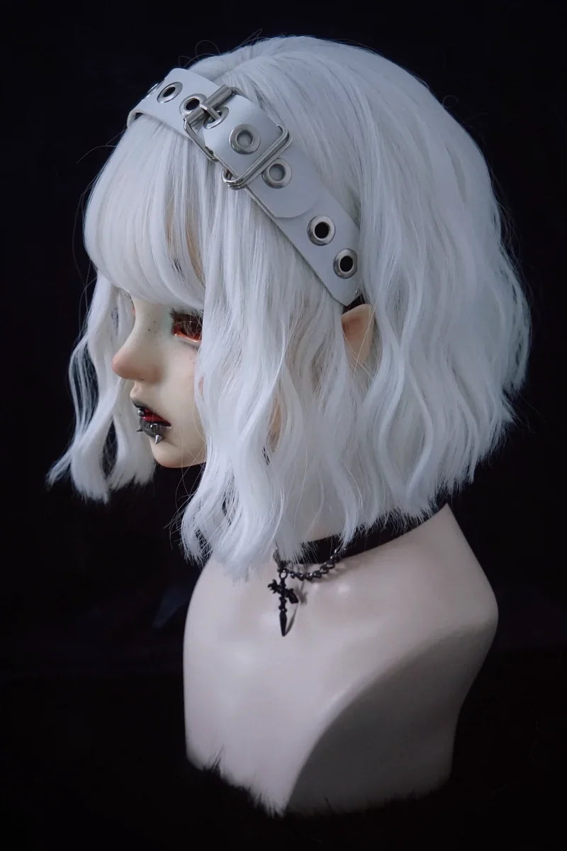 Strange Sugar - Gothic Lolita KC Faux Leather Punk - Lolita Hair Accessories Headwear