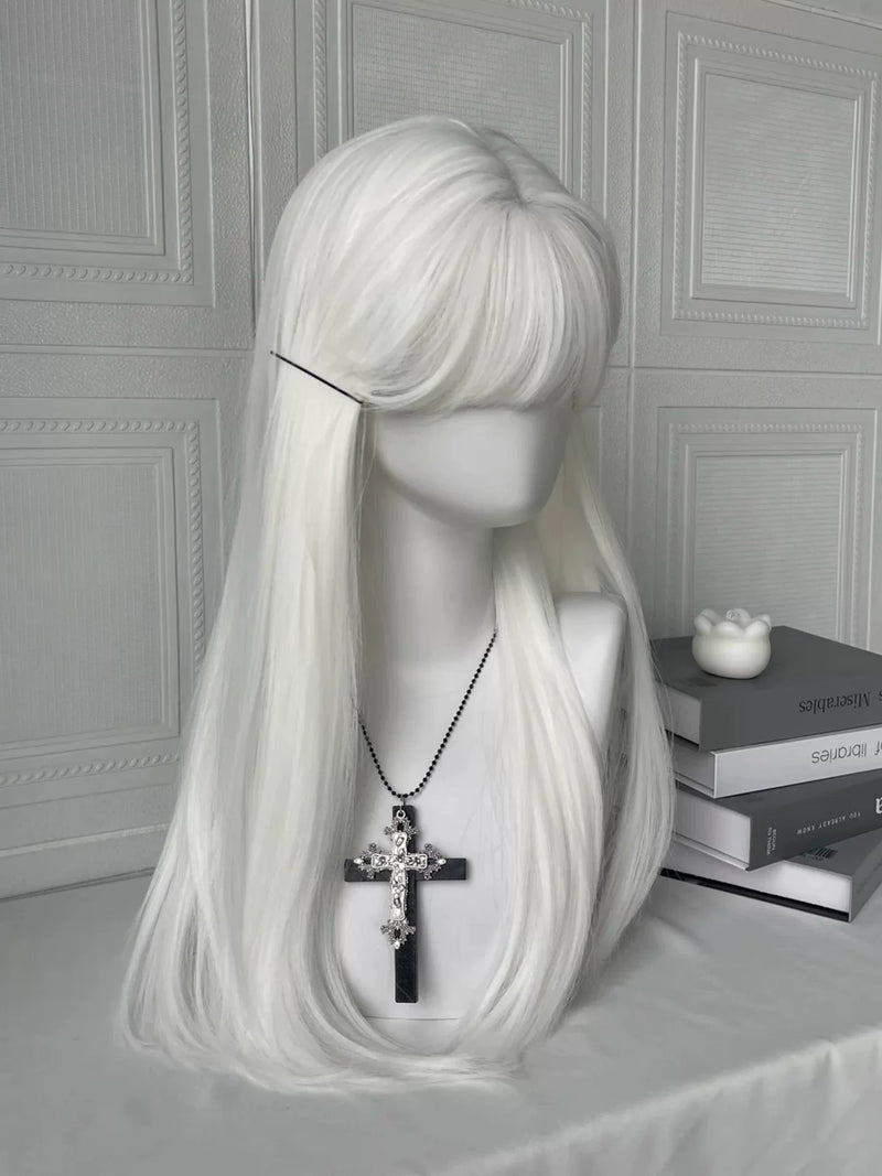 Kunkun Fish white long straight wig - view 3