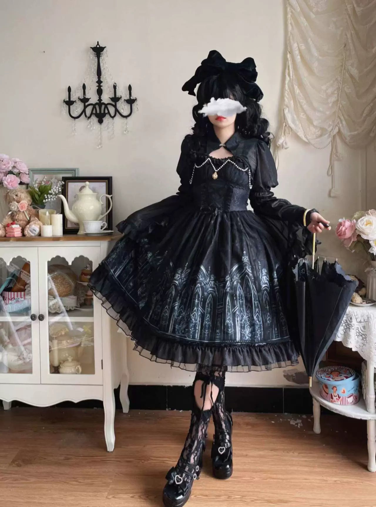 Sugar Girl - Silent Night Church - Gothic Lolita JSK Dress & Bolero, Church Print