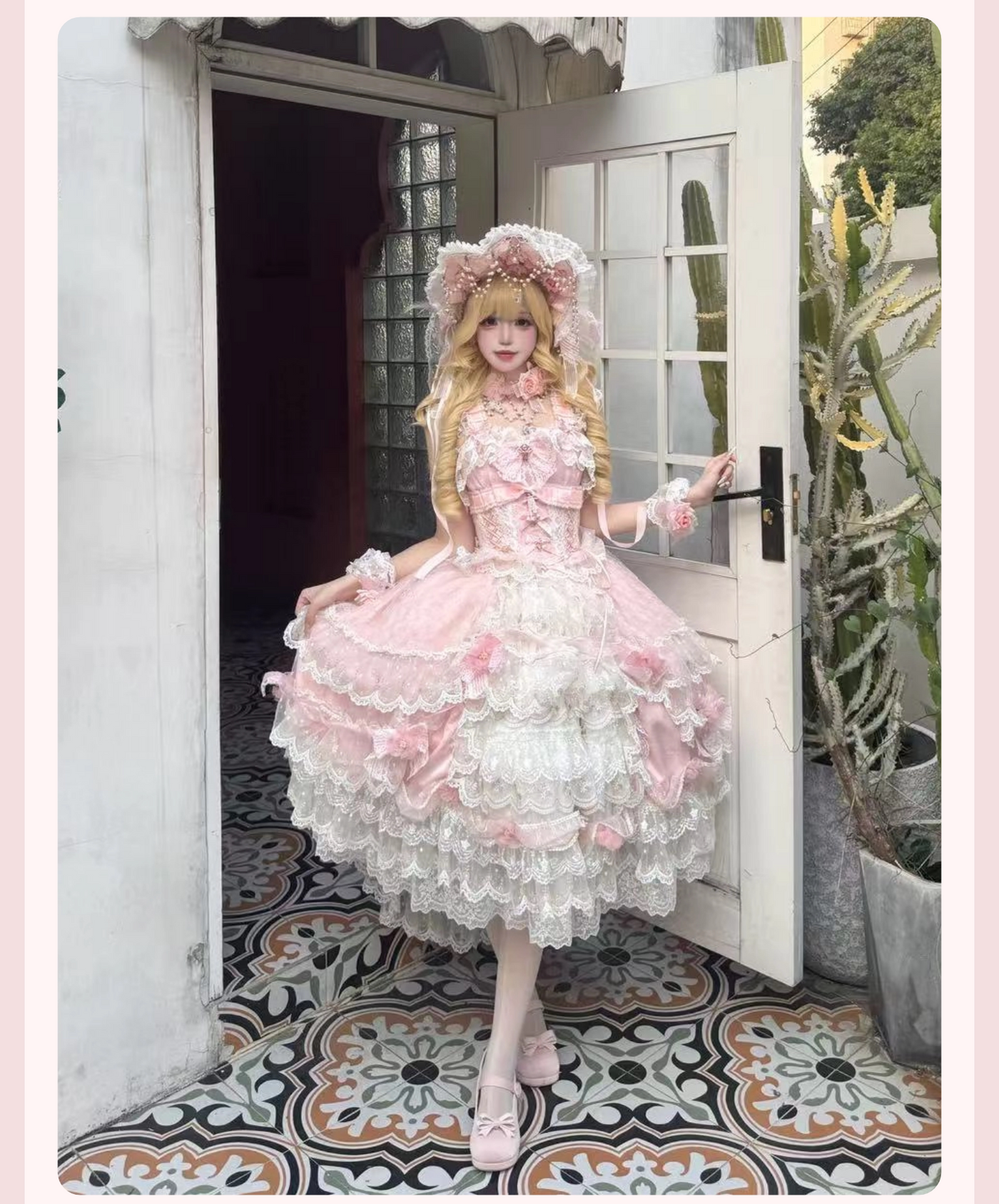 Diana's Love - Blush Gold Bridal JSK Dress Set - detail view 7