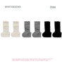 Milky white + gray + black, 3-pair set / One Size
