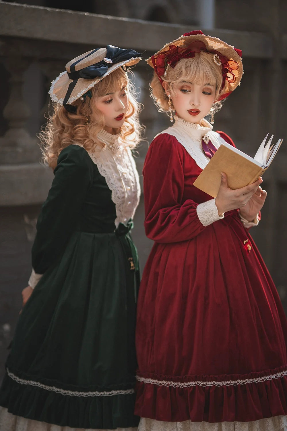 Miss Point - Customized Lolita Dress Vintage - Elegant Velvet OP Dress OP Dress