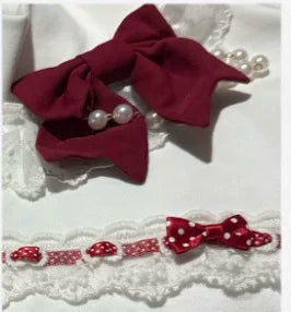 Galette Bunny - Sweet Bow - Bow Accessories with Lace and Pearl Details