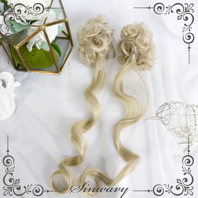 Sinwavy Harajuku flower bun hairpiece - view 3