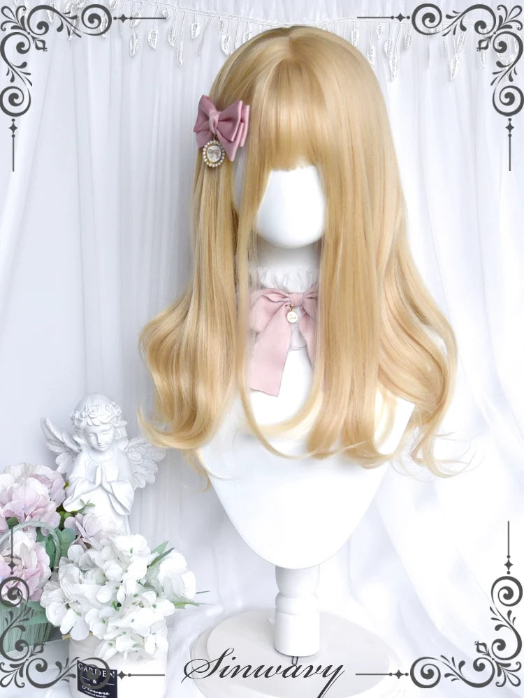 Sinwavy - 55CM Blonde Lolita Curl Wig - Detachable Double Ponytail Wig