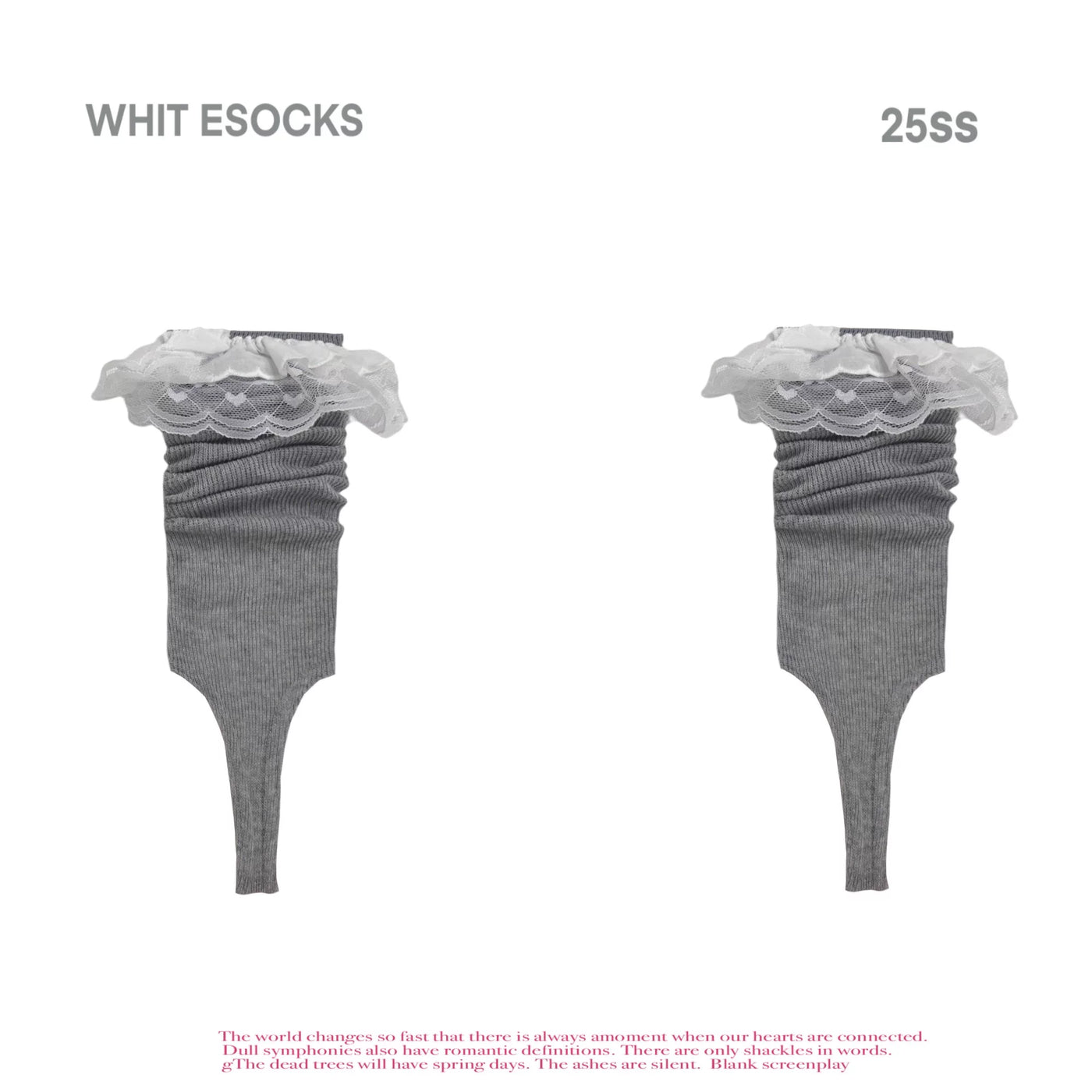 White Socks - Scrunch Stirrup - Thin Mid-Calf Stirrup Socks with Scrunch Shaping
