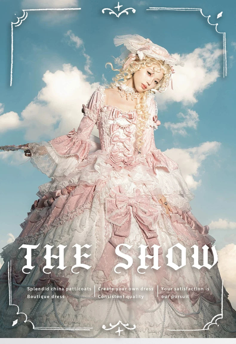 Emoji Dream - Sweet Lolita Princess Evening Dress - Floor-length pink