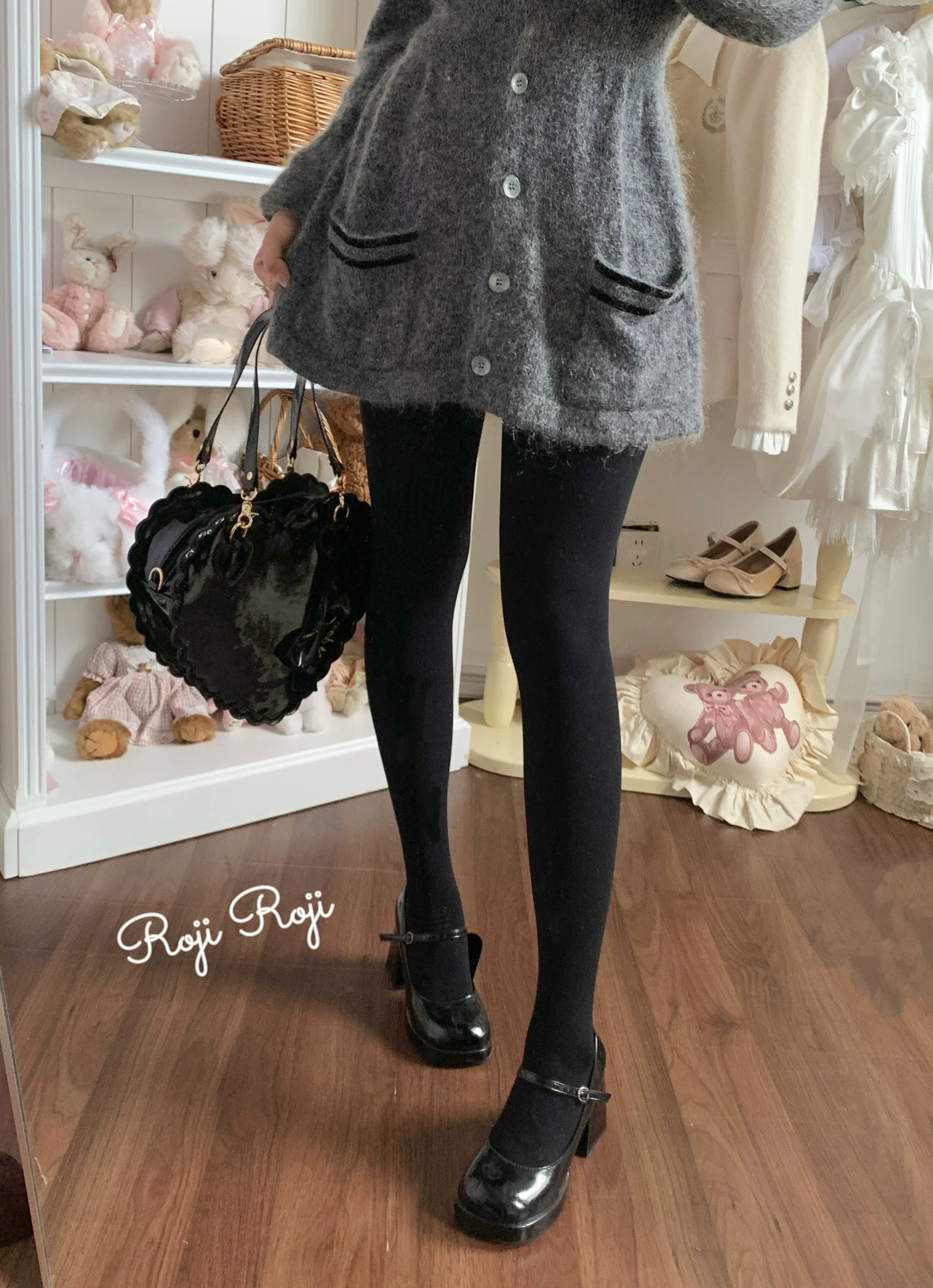 Roji Roji - Solid Lolita Winter Pantyhose - Thickened Velvet Socks