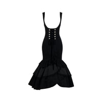 With PUJI - Night Raven - Gothic Lolita JSK Dress - Panel-cut waist-slimming bustier mermaid skirt Early stock / S