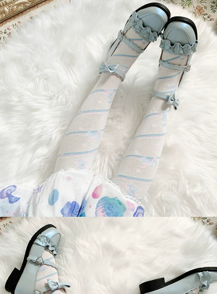 roji roji - Little Candy - Over-the-Knee Socks with Narrow or Wide Stripes