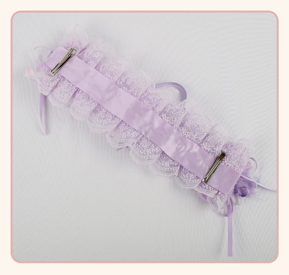 Stardust Rose - Taro Bridal - Purple Floral Headwear and Hand-Sleeve Options with Bows