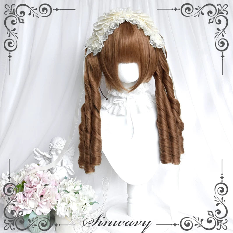 Honey golden brown Roman-curl Lolita wig - view 4